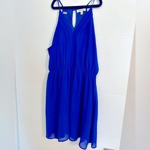 Beautiful deep blue size large mini dress